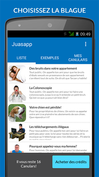 Android application JuasApp - Prank Calls screenshort