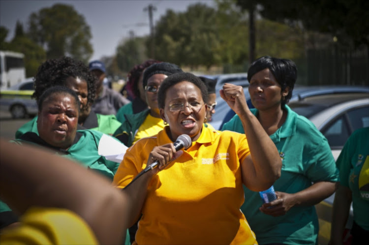 Sports MEC Faith Mazibuko addresses a rally in Fochville. The DA has asked the Electoral Commission of SA to investigate her for using taxpayers' money to get support for the ANC in the May 8 polls.