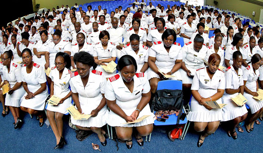 Hundreds of Lilitha Nursing College graduates during a ceremony held at the Christian Centre Picture: FILE