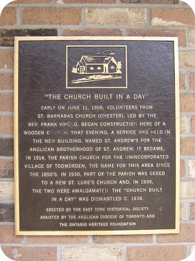 Early on June 11, 1906, volunteers from St. Barnabas Church (Chester), led by the Rev. Frank Vipond, began construction here of a wooden church. That evening, a service was held in the new...