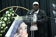 Oscar Mlangeni during the memorial service for Mshoza.