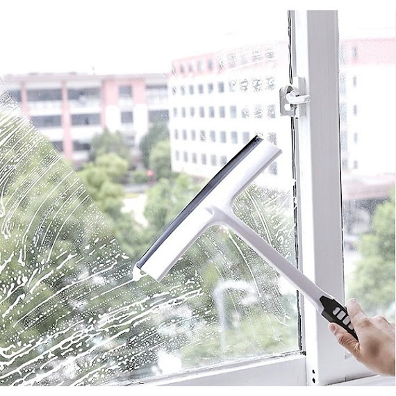 Cây gạt nước có tay cầm silicon làm sạch đa năng không trơn trượt để lau cửa sổ / gương / kính