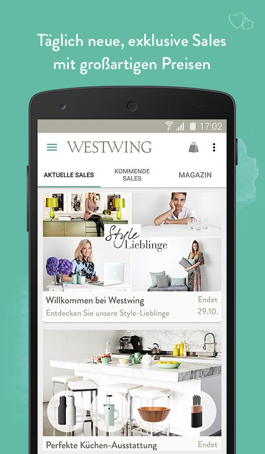 Android application Westwing Home & Living screenshort