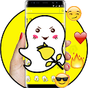 ダウンロード Cartoon Yellow Elfin Emoji Theme をインストールする 最新 APK ダウンローダ