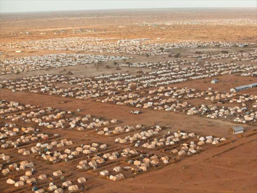 An aerial shot of Dadaab, the world's biggest refuge camp.