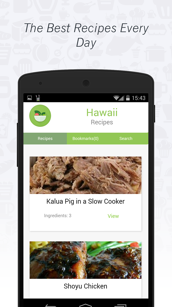 Android application Hawaii Cuisine: Recipes screenshort