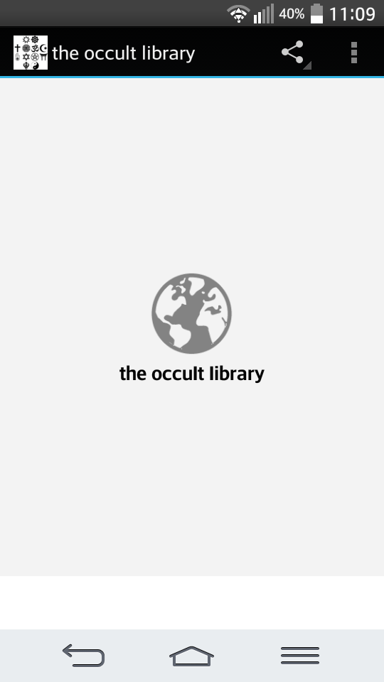 Android application the occult library screenshort