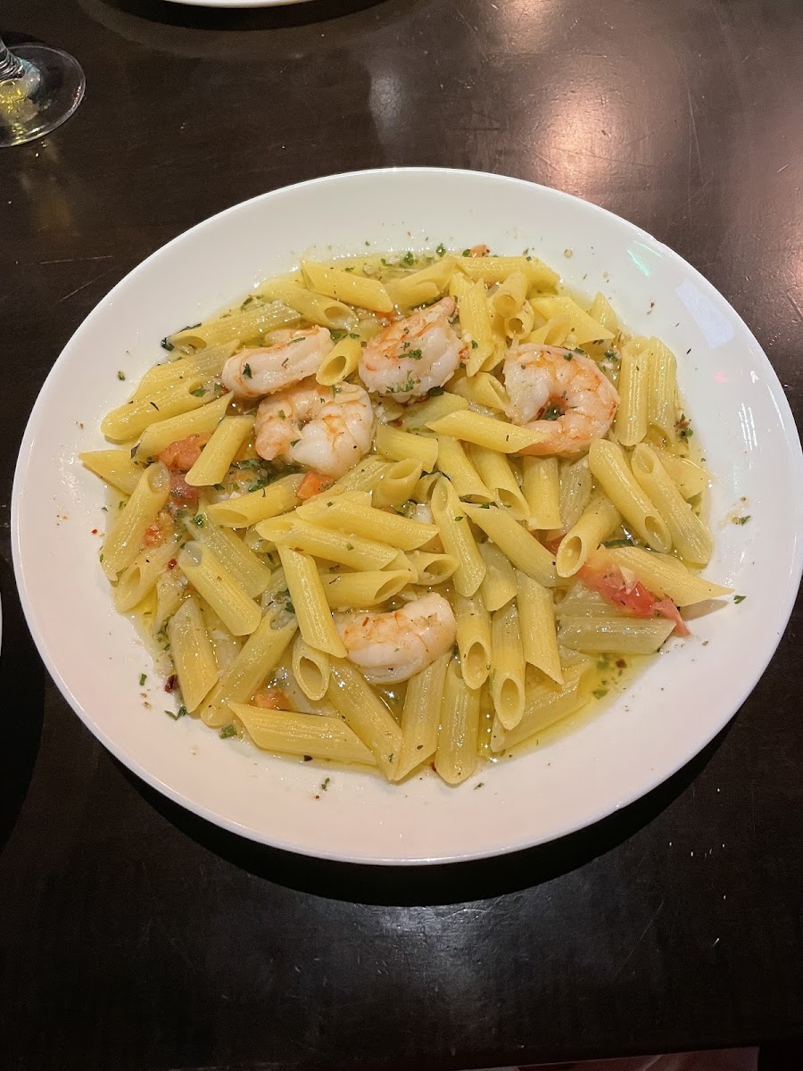 Shrimo Scampi with GF pasta