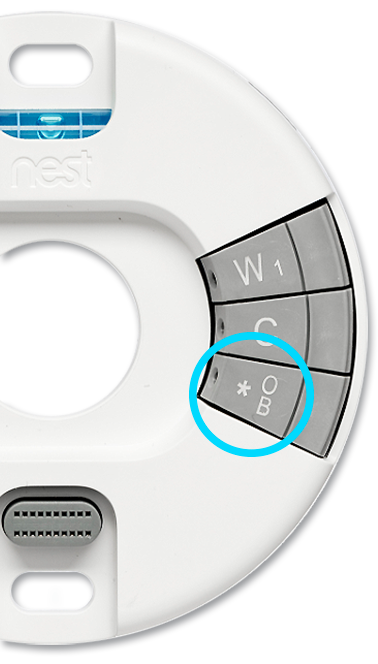 Thermostat backing plate, star connector highlighted