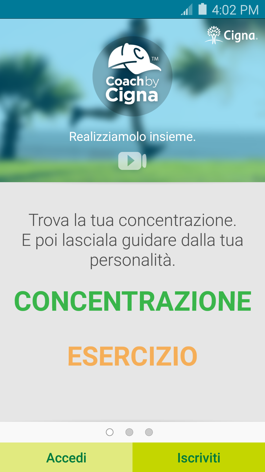 Android application Coach by Cigna screenshort