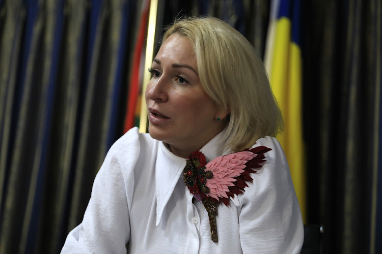 Ukrainian ambassador to South Africa Liubov Abravitova.
