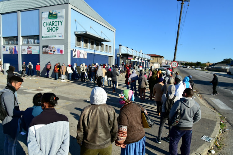People queue for unemployment assistance in eThekwini. Picture: EUGENE COETZEE
