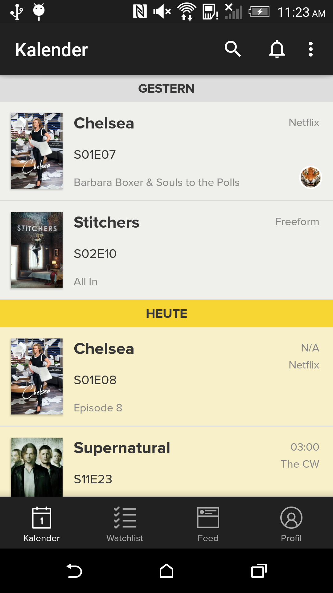 Android application TVShow Time, TV show guide screenshort