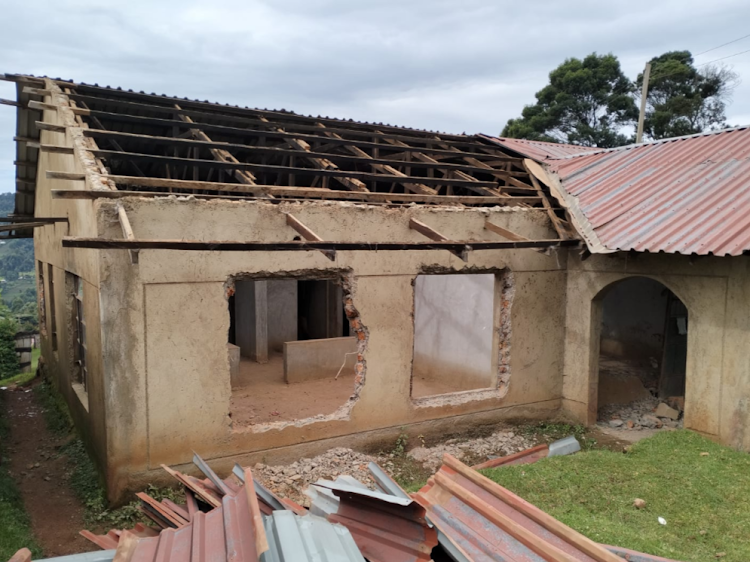 Doors and windows had been removed by the time police responded to distress call from Ichuni MCA Wycliff Siocha (IMAGE BY COURTESY)