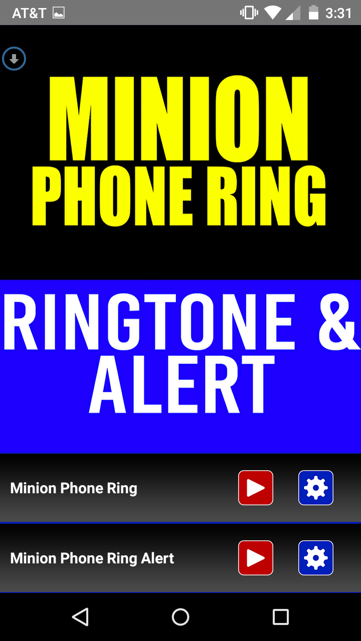 Android application Minion Pick Up Your Phone Tone screenshort