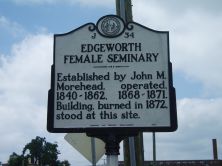 Established by John M. Morehead, operated, 1840-1862, 1868-1871. Building, burned in 1872, stood at this site.Plaque via North Carolina Highway Historical Marker Program, and is used with their...