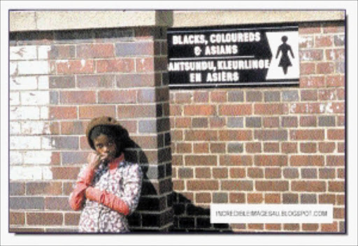 UNDERPRIVILEGED: Blacks were excluded from all sorts of public amenities in apartheid South Africa.