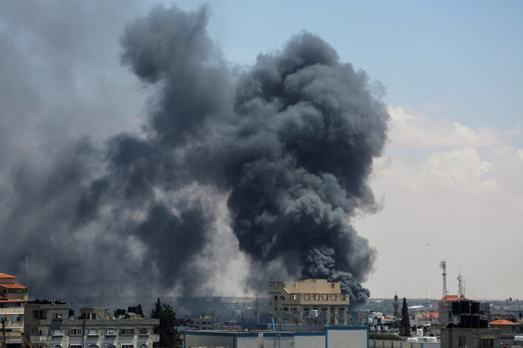 Smoke rises after a strike as Israeli forces launch a ground and air operation in the eastern part of Rafah in the southern Gaza Strip on May 7 2024. Picture: HATEM KHALED/REUTERS