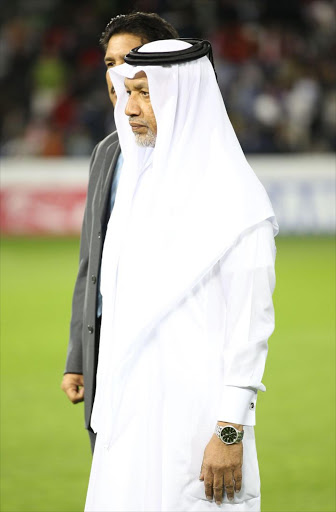 AFC president Mohamed Bin Hammam looks on prior to the AFC Asian Cup 3rd place playoff match between Uzbekistan and Korea Republic at Al-Sadd Stadium on January 28, 2011 in Doha, Qatar