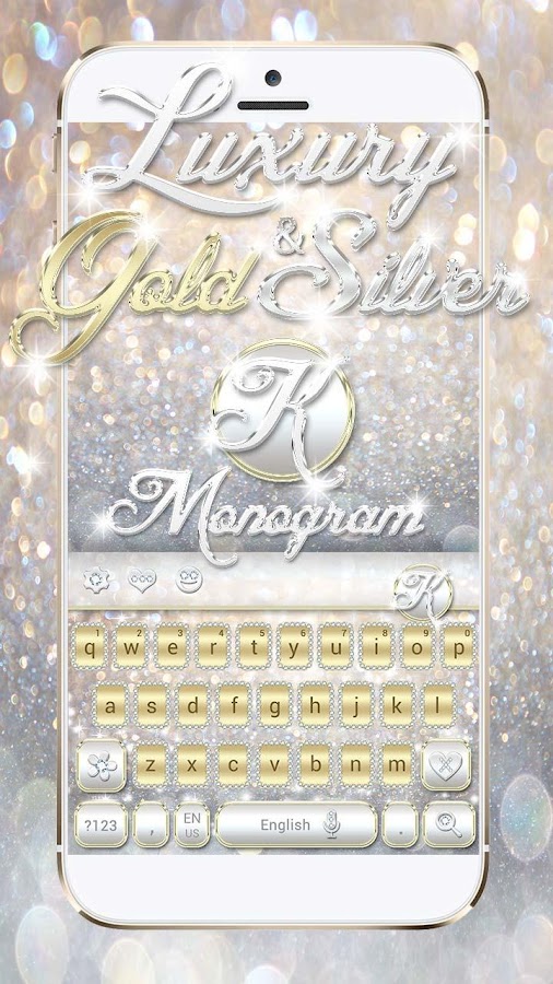 Monogram K - Gold & Silver Keyboard — приложение на Android