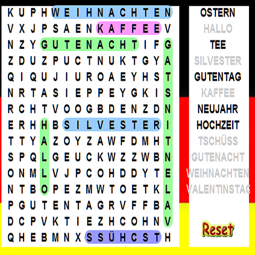 Android application German Word Search - Language screenshort