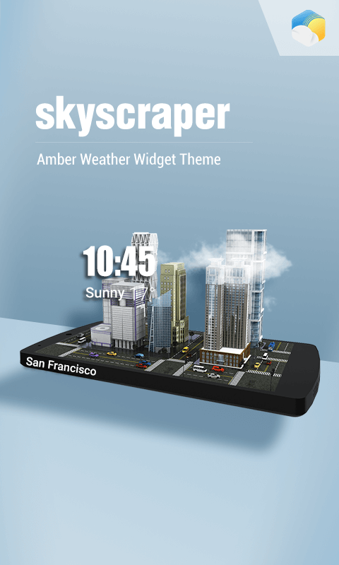 Android application 3D Mini Sky Super Widget Free screenshort