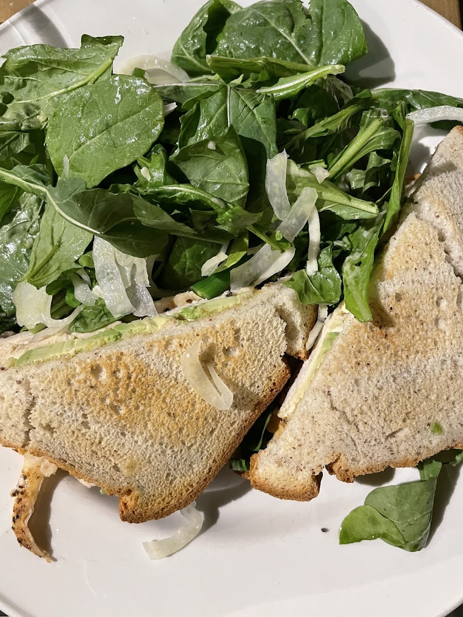 Turkey and avocado sandwich