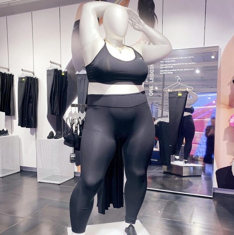 Nike plus-size mannequins in London.