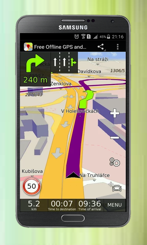 Android application Free Offline Gps &amp; Maps Finder screenshort