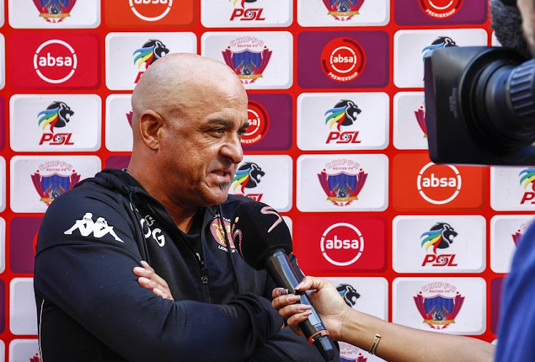 Owen Da Gama Head coach of Highlands Park during the Absa Premiership match between Chippa United and Highlands Park at Nelson Mandela Stadium on March 17, 2019 in Port Elizabeth, South Africa.