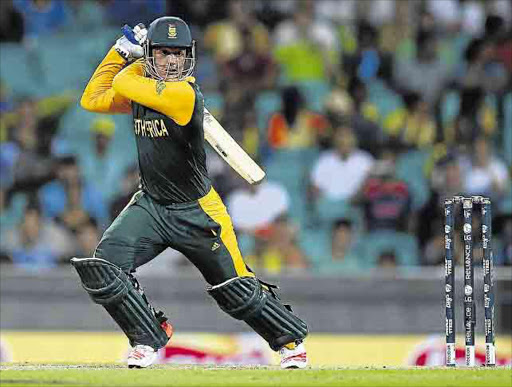 FIRED UP: Quinton de Kock announced his return to form at the SCG in the Proteas’ Wo r l d Cup quarterfinal against Sri Lanka, scoring 78 undefeated runs Picture: GETTY IMAGES