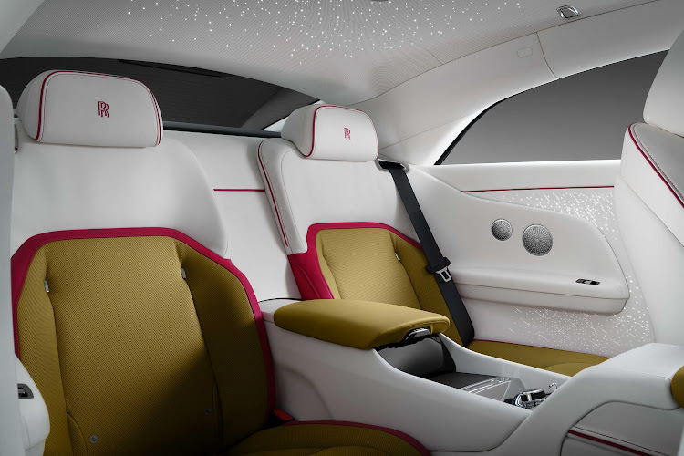 The continuous seat design wraps itself around the passenger, cocooning them in supple leather.