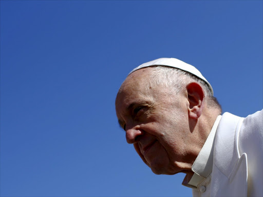 Pope Francis arrives to lead a Jubilee audience in Saint Peter's Square at the Vatican, February 20, 2016. Photo/REUTERS