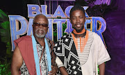 SA actors John Kani (L) and Atandwa Kani at the world premiere of Marvel Studios' 'Black Panther' on January 29 2018 in Hollywood, California.