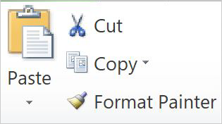 Cut, copy, paste, and use format painter in 2013 version.