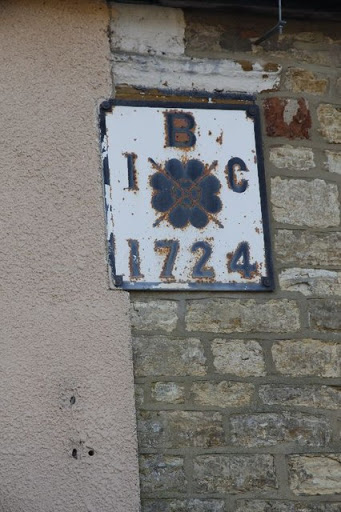 A builder's plaque on the wall which I would think has been placed there at a later date. It's on the cottages where Hackleton Stores is situated. © Copyright Bill Nicholls and licensed for reuse...