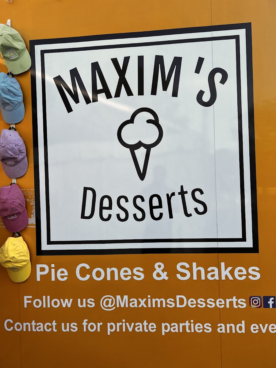 Maxim's Desserts gluten-free menu