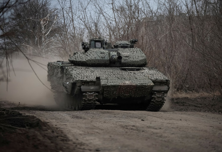 A Ukrainian CV-90 infantry fighting vehicle is driven near the front-line town of Chasiv Yar in Donetsk region, Ukraine. March 5 2024. Picture: REUTERS/Oleksandr Ratushniak