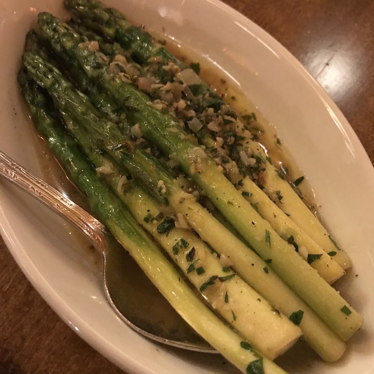 Glazed Asparagus. La Taverne.