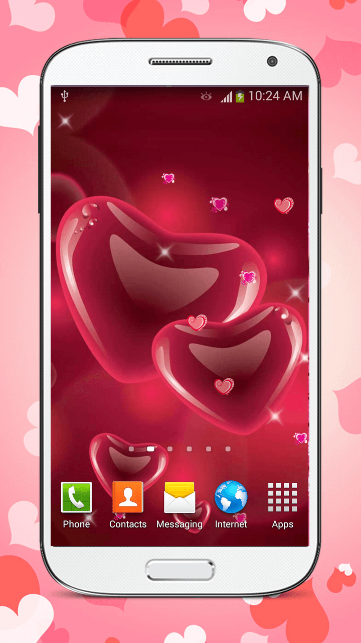 Android application Hearts Live Wallpaper HD screenshort