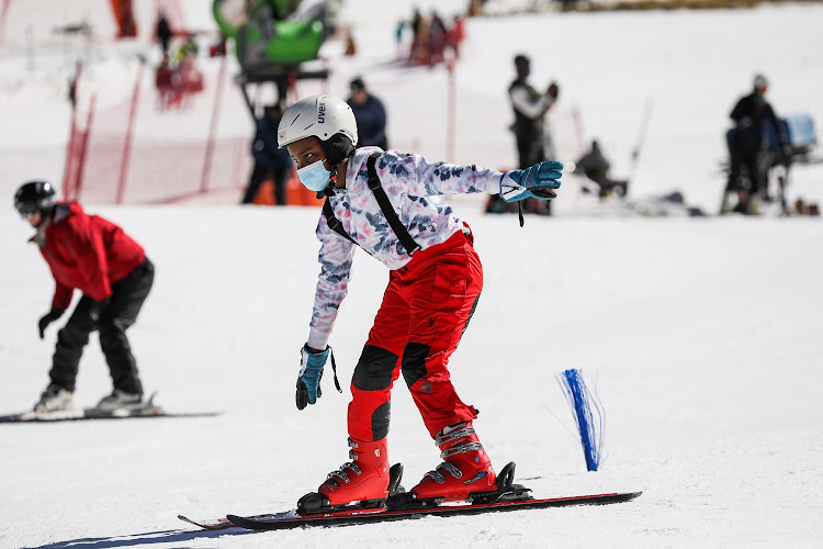 A young skier at Afriski in Lesotho. The slopes at the mountain kingdom's only ski resort are closed this year.