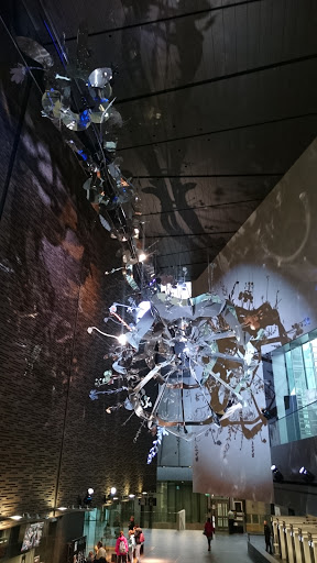 Metallic Sculpture Inside Helsinki Music Centre