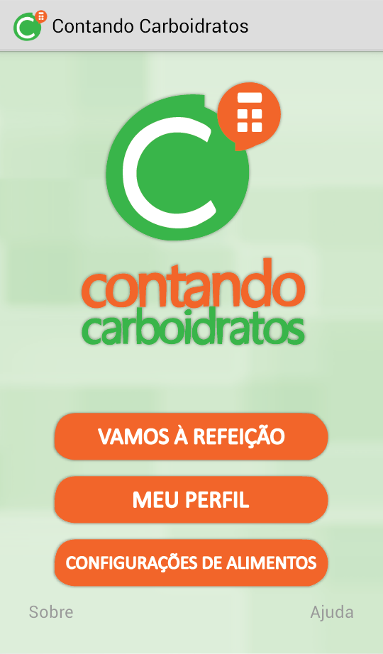 Android application Contando Carboidratos screenshort