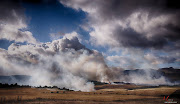 A fire broke out about 10km outside Hermanus, Western Cape on December 25 2018.