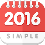 卓上カレンダー2016：シンプルカレンダー 「ウィジェット」 Apk