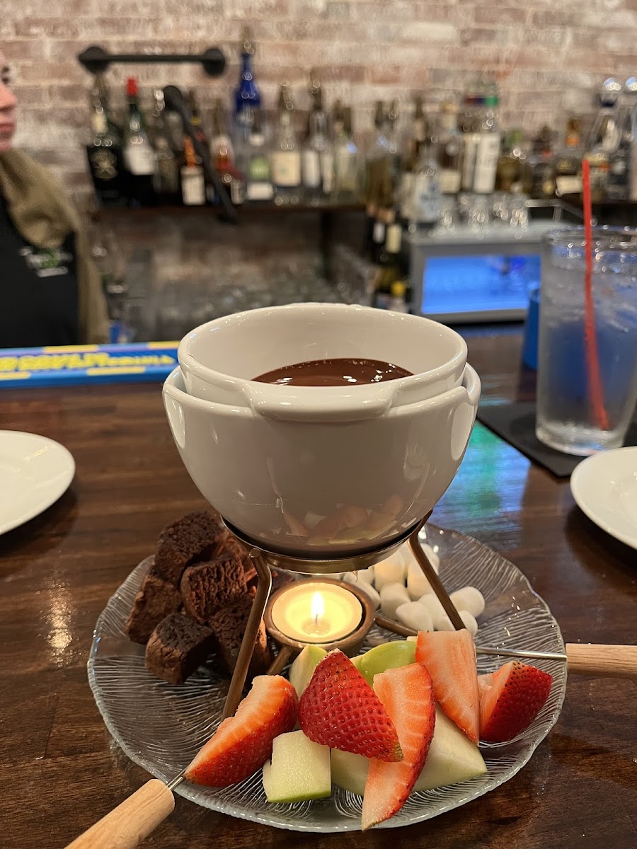 Gf brownies with chocolate fondue