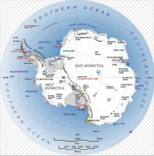 A map of Antarctica. File picture