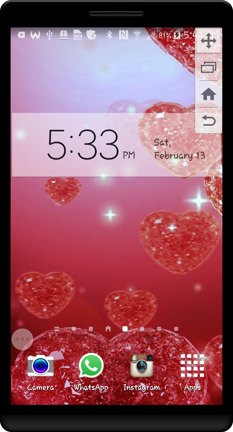 Android application Valentine Hearts HD LWP screenshort