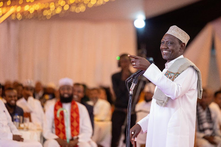 President William Ruto during Iftar dinner at State House on Monday