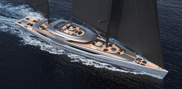 The Ripple concept shows that a sailing yacht can be modern and beautiful while still providing the romance of sails.
